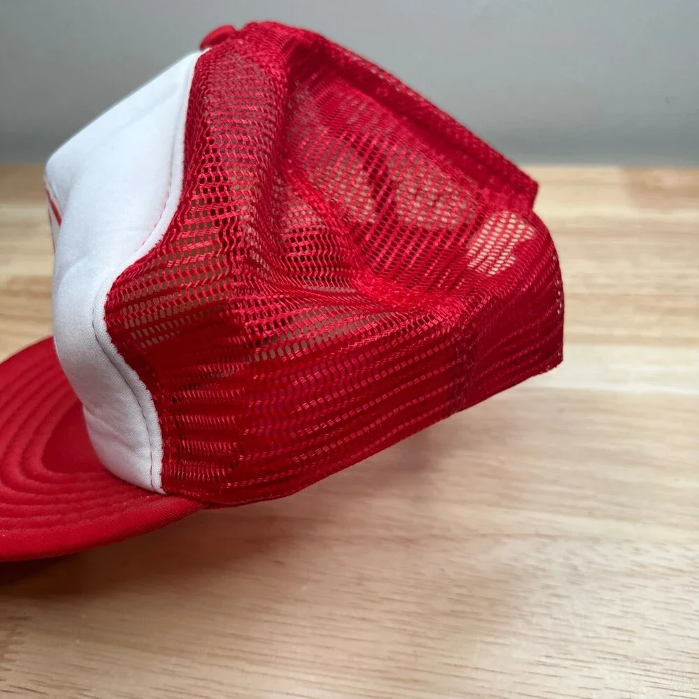 Puma Co Trucker Hat Mens Adjustable Red Snapback Cap Mesh Back‎ Advertising